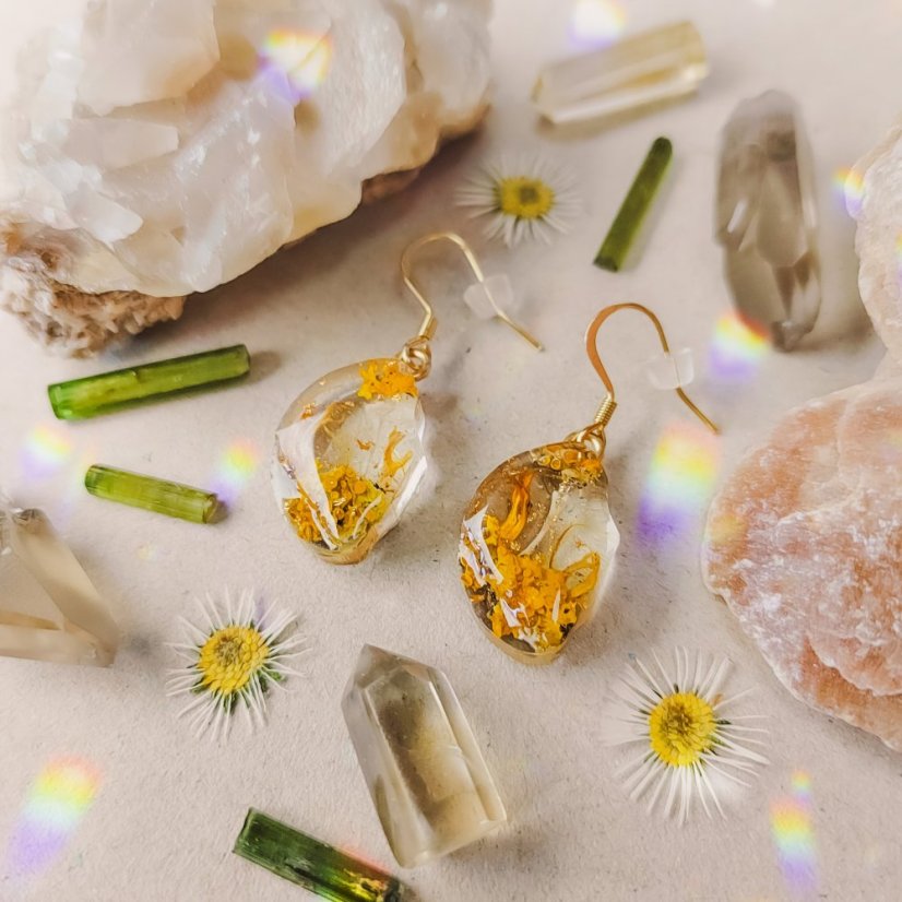 Náušnice s kouskem lesa č.1