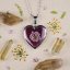 Heart Locket with Cow Parsley