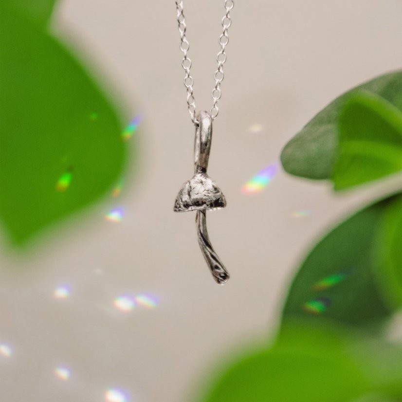 Mushroom Pendant No. 1 - Ag 999