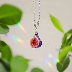 Glass Fig Necklace - Ag 925