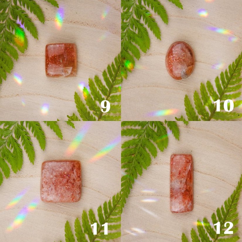 Sluneční kámen - kabošon - Kabošon: 7