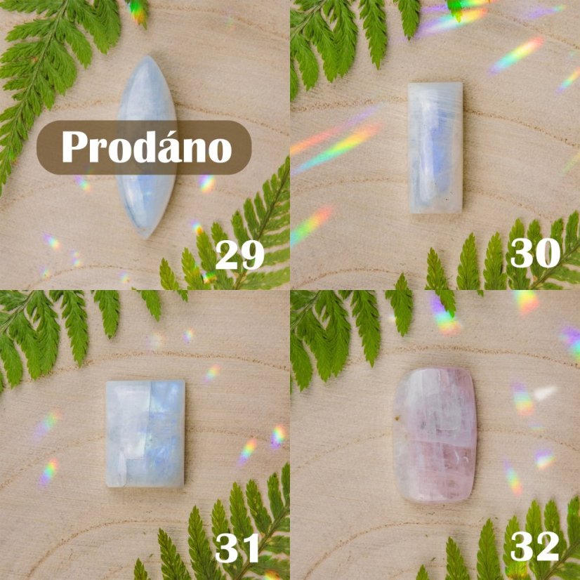 Měsíční kámen - kabošon - Kabošon: 28