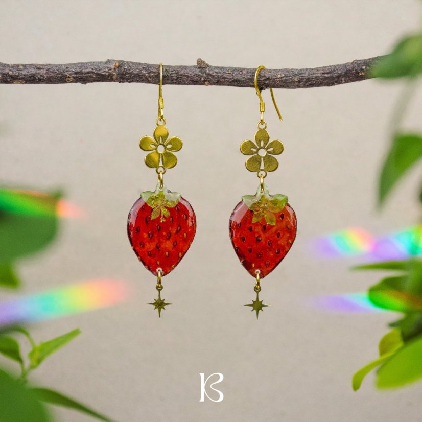 Strawberry Dangle Earrings