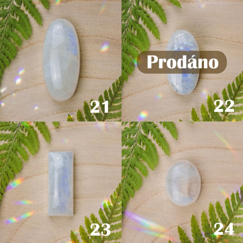 Měsíční kámen - kabošon - Kabošon: 28