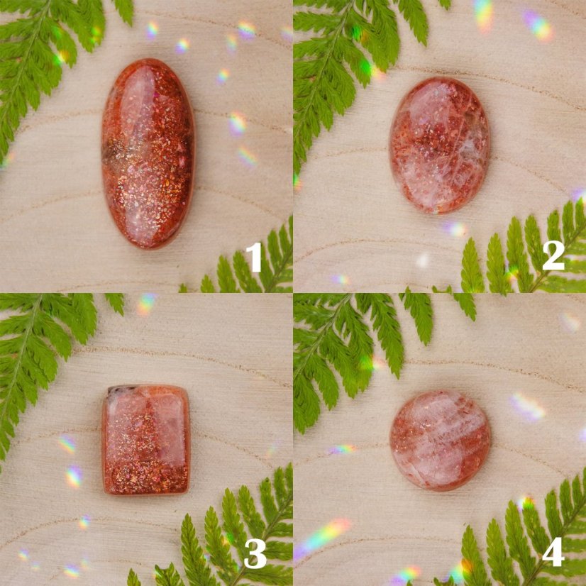 Sluneční kámen - kabošon - Kabošon: 7