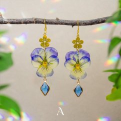 Pansy Dangle Earrings
