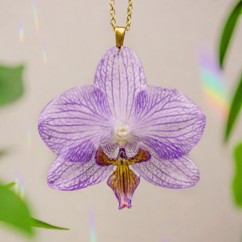 Náhrdelník s orchidejí - Varianta: A