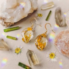 Náušnice s kouskem lesa č.1