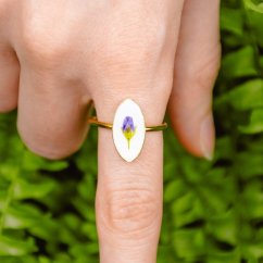 Adjustable Ring with Bittercress