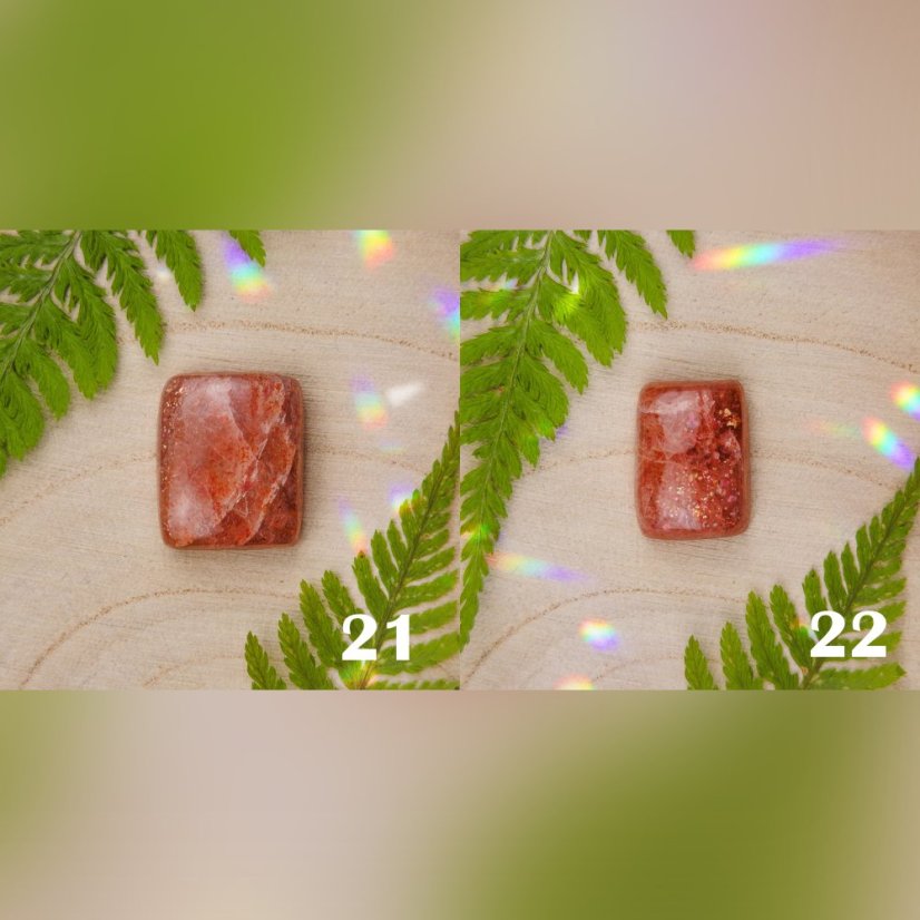 Sluneční kámen - kabošon - Kabošon: 7