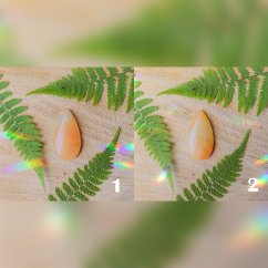 Oranžový kalcit - kabošon