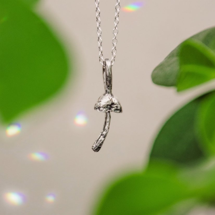 Mushroom Pendant No. 1 - Ag 999