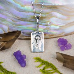 Nature’s Imprint Pendant with Mushroom - Ag 999