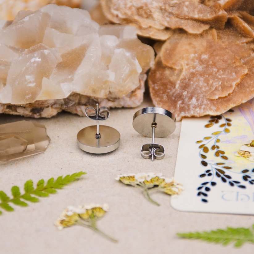 Peckové náušnice s pomněnkou