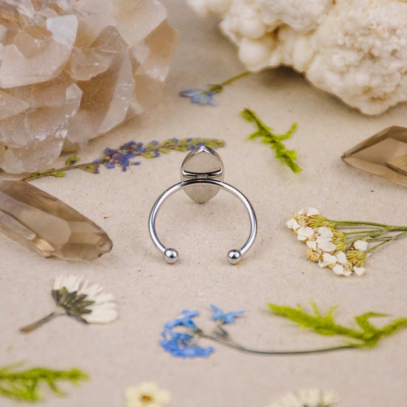 Adjustable Ring with Fern