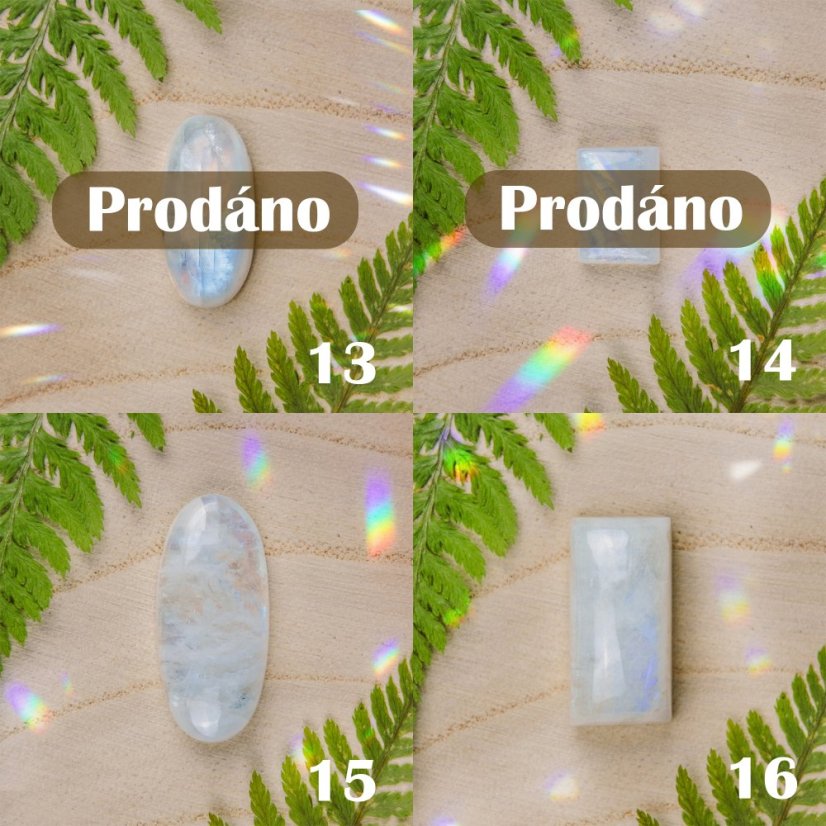 Měsíční kámen - kabošon - Kabošon: 28