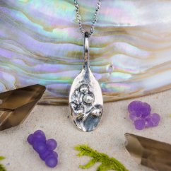 Nature’s Imprint Pendant with Lily of the Valley - Ag 999
