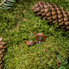 Dřevěné náušnice s krabilicí