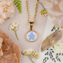 Náhrdelník s pomněnkou