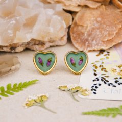 Peckové náušnice s vřesem